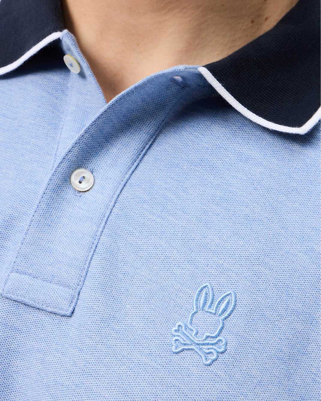 Polos Psycho Bunny Windcrest Pique Polo Shirt Bleu Homme | TIM-76342341